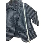 Torrid navy blue and metallic silver striped blazer sz 0 Photo 0