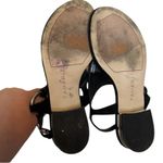 Tahari Lacie Black Suede Triangle Open Toe Flat Sandals Size 5 Photo 4