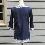 Gretchen Scott  Designs 3/4 Sleeve Ric Rac Trim Tunic Shirt Photo 3