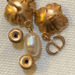 Christian Dior Dior D-Millefiori Earrings Matte Pink-Finish Metal and White Resin Pearls Photo 5