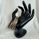 Vintage Set of 15 Stacking Bracelets Silver Gold Copper Tones Photo 2