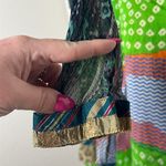 aseesa Women’s Boho Style Ethnic Patchwork Dress Rhinestone/Eyelet Embroidery M Multiple Size M Photo 6