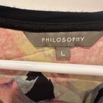 Philosophy Pink and Yellow Graphic Cap Sleeve Tee Photo 1