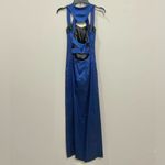 Jessica McClintock Vintage  Formal Dress Sz 8 Blue Full Length Sleeveless Photo 6