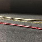 Vintage Red/Black Leather Embossed Reptile Clutch Purse with Gold chain Photo 7