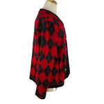 Vintage Stuart Alan Sz 14 Knit Sweater Argyle Knit USA Made Double Breasted Red Photo 6