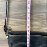 Margot Black Pebbled Leather Crossbody Bag OS Double Zipper Closure Adjustable Photo 9