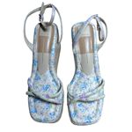 Dolce Vita Blue Floral Elvia Strappy Platform Wedge Sandals Womens 9.5 Photo 2