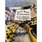Kosi Bali‎ Multi Color Animal Print Big Cat Keyhole Elastic Waist Vacay Romper Black Size M Photo 3
