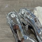 Good American Metallic Clear Heel Strap Heels Photo 7