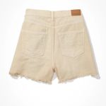 American Eagle  Highest Rise Mom Shorts Khaki Frayed Distressed Casual 6 NWT Photo 5