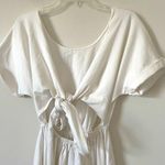 Free People  Boho Bohemian Sexy Tie Back Open Back Maxi Dress Cream Size XS Photo 7