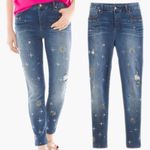 Chico's Chico’s EUC Embellished Distressed Ankle Blue Jeans Photo 1