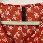 Lapis Orange Fall Cottagecore Floral Midi Dress Red Photo 2