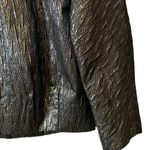 Timeless Naeem‎ Khan Metallic Jacket Crinkle Shiny NWT XS Black Silver NK4249 Photo 8