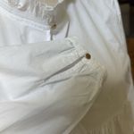 Bird & Knoll Bo Tiered Cotton Mini Dress in White Small Photo 5