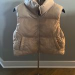None NWT cropped puffer vest size small light tan / blush pink Photo 1