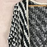 Lucky Brand Geometric Black/Cream Cardigan LARGE Photo 4