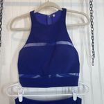 Alyce Paris Blue Racerback Lush Banded Crop-Top Mermaid 2 Piece Dress Size 4 Photo 2
