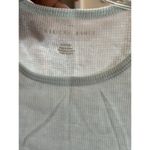 American Eagle Y2K Cropped T-Shirt Sheer Lettuce Trim Boho Summer Sz S Aqua Blue Photo 3