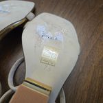 Jeffrey Campbell Geometric Sandal In Natural Suede Gold Photo 5