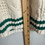 American Eagle Sweater Women M Ivory Cable Knit Crew Pullover Preppy Varsity Photo 7