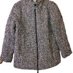 Chico's Chico’s Menswear Wool Blend Print Puffer Jacket White Black Size 1 Photo 0