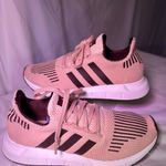 Adidas  Blush Pink and Dark Brown Sneakers Photo 2