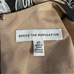 Dress the Population size XS Black Cream Floral Embroidered Dress Sleeveless Photo 7