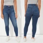 American Eagle Curvy High Rise Jeggings Sz 12 SHORT Medium Wash Stretch Denim Photo 14