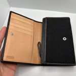 Coach y2k Black Signature Canvas Hampton Buckle Compact Wallet Photo 6