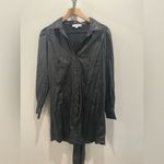 Peter Som  x RTR Faux Leather Shirtdress Size 4‎ Photo 5