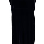 Karin Stevens Karin Stevens Womens Size 6 Black Velvet Vintage 90s Maxi Dress Scoop Neck Photo 0