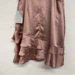 Lulus Blush Pink Satin Sleeveless Tiered Formal Mini Dress Prom Womens L Ruffled Photo 9