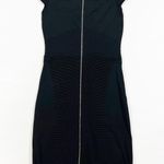 Parker Women's Delilah Mixed Knit Stitch Bodycon Mini Sweater Dress Solid Black Photo 3