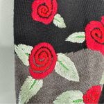 Storybook Knits Vintage Knit Cardigan Sweater Sz S Embroidered Roses Black Gma Photo 2