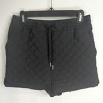 ZARA Black Quilted Bermuda Shorts Women's Small High Waisted Pull On Casual Photo 1