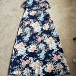 LC Lauren Conrad Lauren Conrad Navy Floral Maxi Sleeveless Dress. Size Small Photo 0