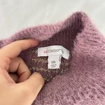 Liz Claiborne NWT Womens Medium Purple Pullover Knit Sweater Sparkly Metallic Photo 1
