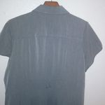 Fashion Bug  1X Workwear Gray Capped Sleeves Pocketed Shift Shirt Dress Plus Photo 8