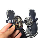 Tory Burch  Miller Perfect Navy/ Silver Sandals Size: 6 Photo 1