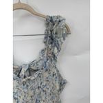 American Eagle Ruffle Floral Midi Dress Women Large White Blue Cottage Peasant Photo 10