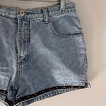 Xhilaration VINTAGE  DENIM‎ MOM SHORTS WITH FLORAL TRIM Photo 4