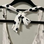 Sunn Lab Swim Knot Front Halter Bikini Top White Black Polka Dots NWOT XS Photo 5