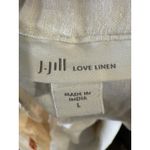 J Jill Pure Love Linen Women's Cropped Pants White L 100% Linen Size L Photo 3