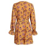 NA-KD  Yellow Floral Dress Belted V-Neck NWT size 8 (b14) Photo 1