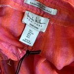 NWT Nicole Nicole Miller New York 100% Linen Shirt European Growth Flax Orange Size L Photo 5