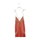 Flying Tomato Women Sz Large Embroidered Peach Adjustable Maxi Dress Photo 1