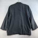 Vintage M Blazer Croquet Club 100% Silk Women Black Lined Shoulder Pads 1 Button Size M Photo 8