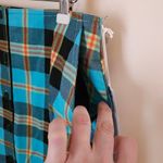 Obey Skirt Joanie Plaid Aqua Multicolor High Waisted Business Casual Mini Photo 3